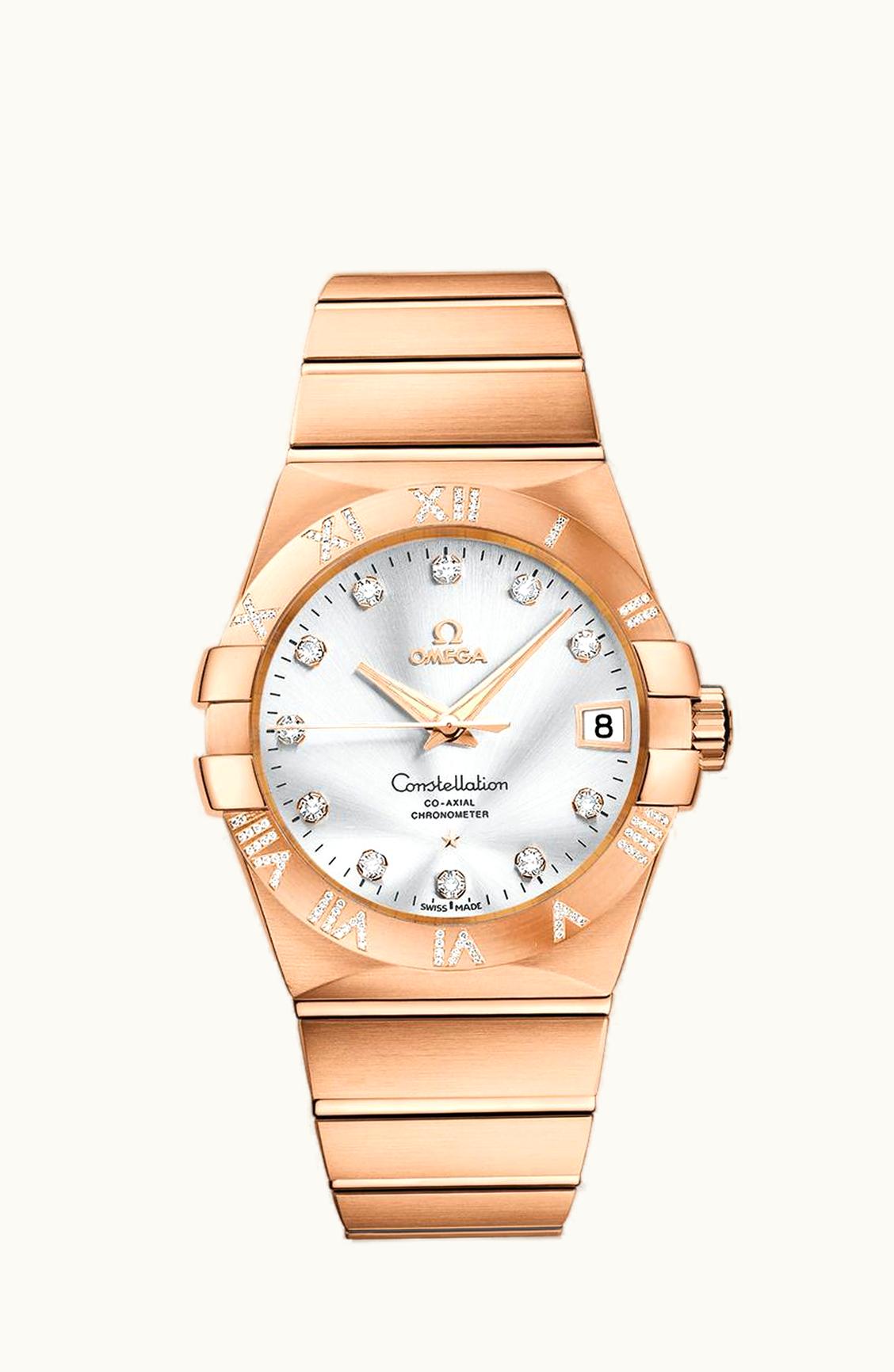 Omega Constellation Co-Axial 38 Red Gold / Diamond / Silver