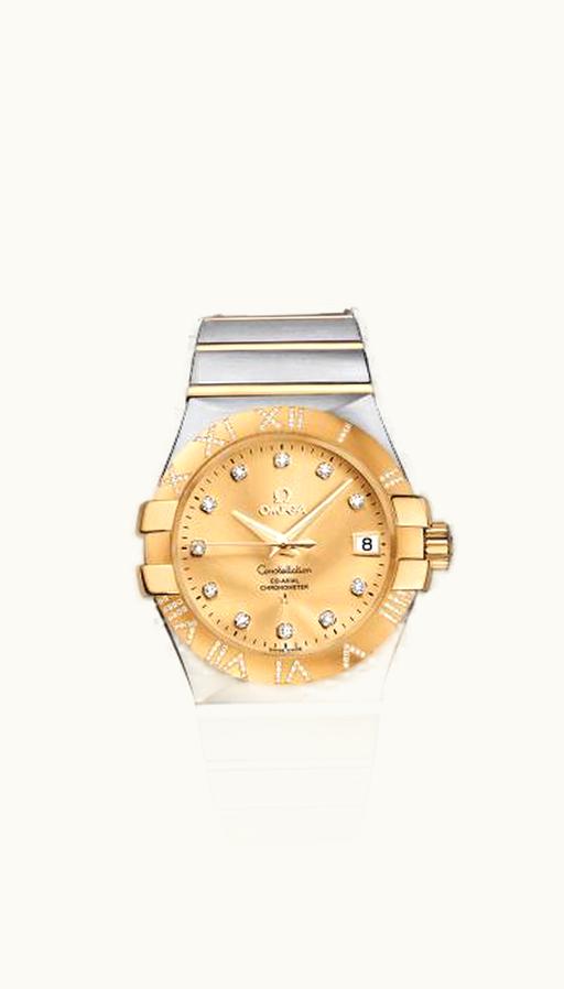 Omega Constellation Co-Axial 35 Stainless Steel / Yellow Gold / Diamond / Champagne