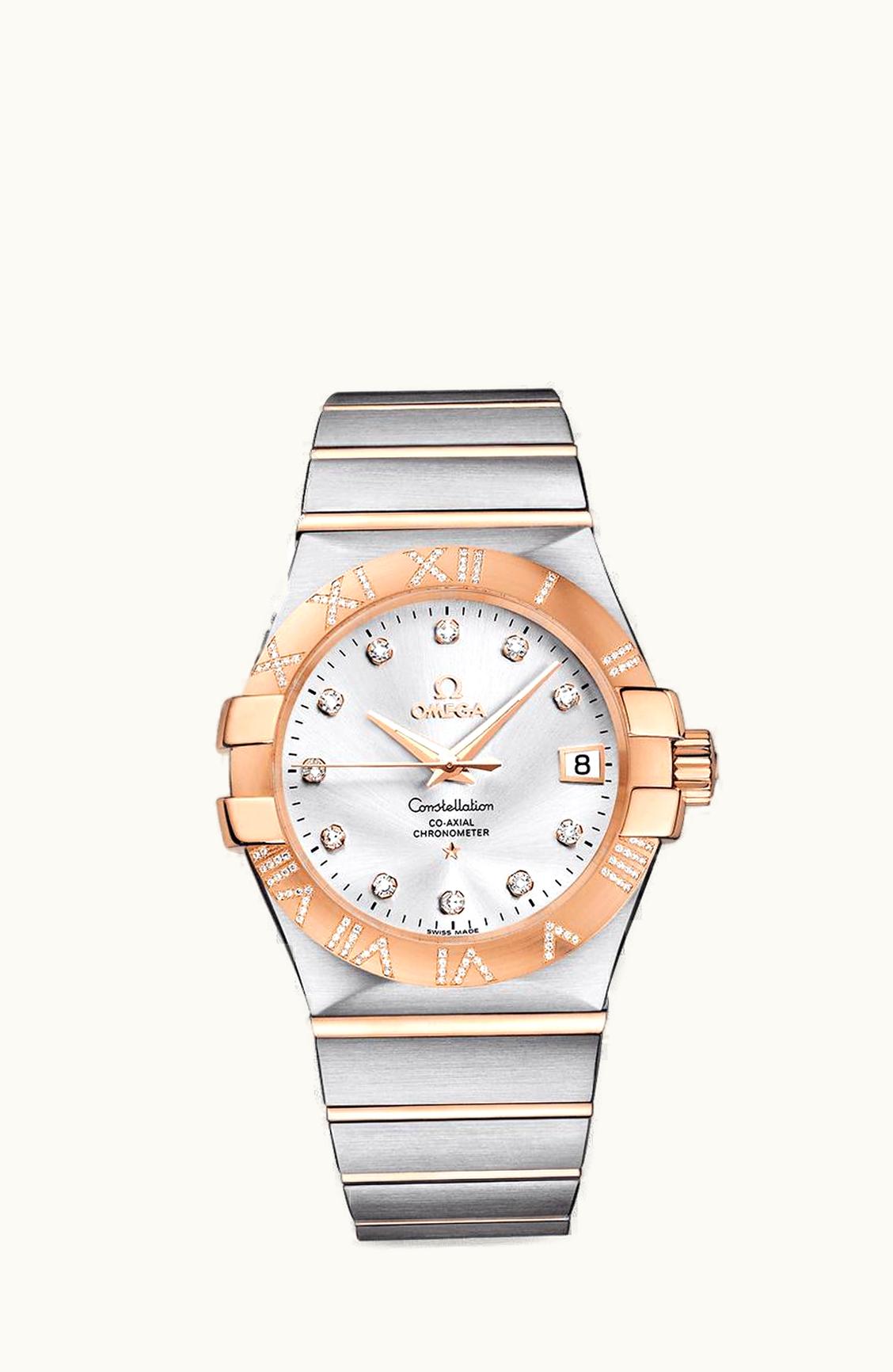 Omega Constellation Co-Axial 35 Stainless Steel / Red Gold / Diamond / Silver