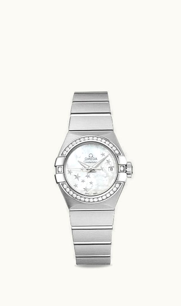 Omega Constellation Co-Axial 27 Brushed Stainless Steel / Diamond / MOP Stars