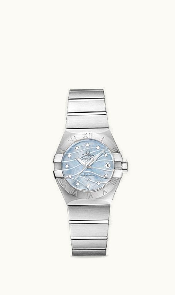 Omega Constellation Co-Axial 27 Brushed Stainless Steel / Blue MOP