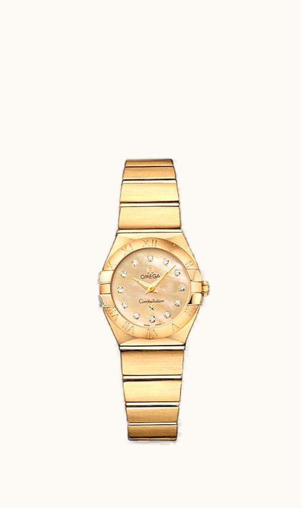 Omega Constellation Quartz 24 Brushed Yellow Gold / Champagne MOP