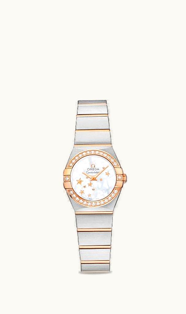 Omega Constellation Quartz 24 Brushed Stainless Steel / Red Gold / Diamond / MOP Stars