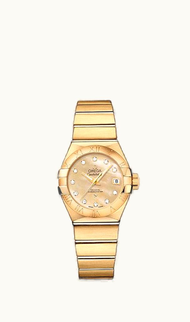Omega Constellation Co-Axial 27 Brushed Yellow Gold / Champagne MOP