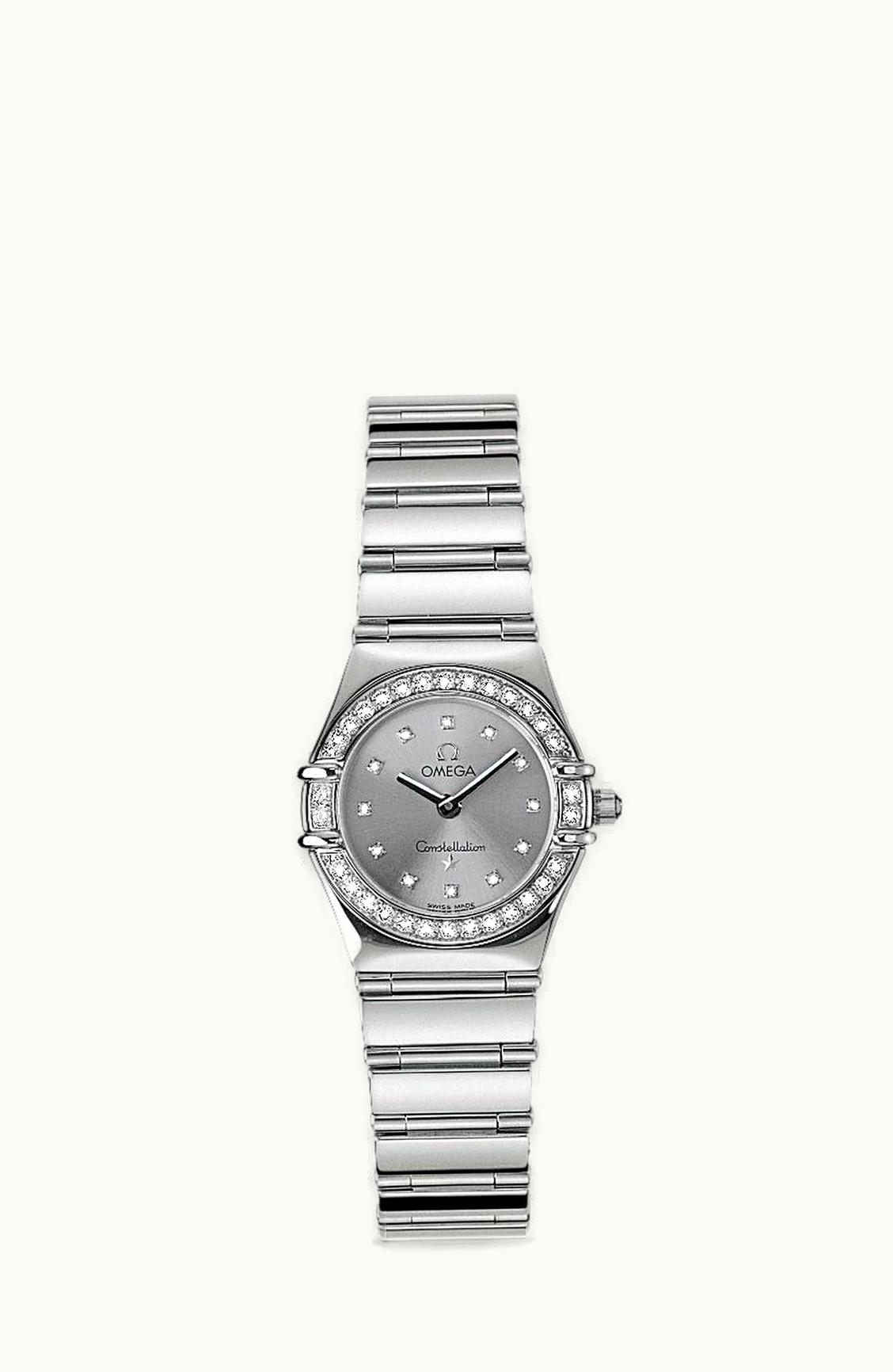 Omega Constellation Quartz 25.5 My Choice White Gold / Diamond / Grey