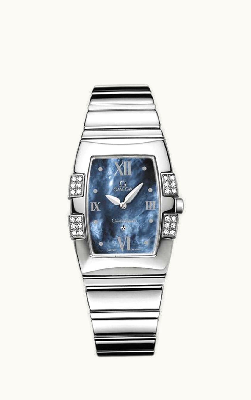 Omega Constellation Quadrella Quartz 25 Stainless Steel / Blue MOP
