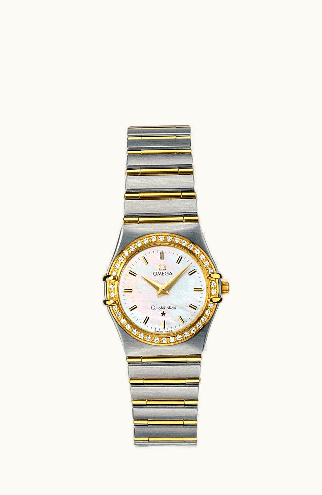 Omega Constellation Quartz 25.5 '95 Stainless Steel / Yellow Gold / Diamond / MOP