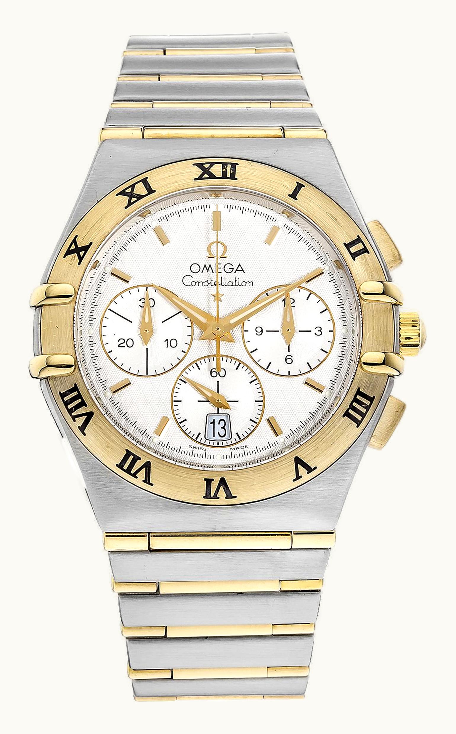 Omega Constellation Quartz 39 Chronograph Stainless Steel / Yellow Gold / Silver