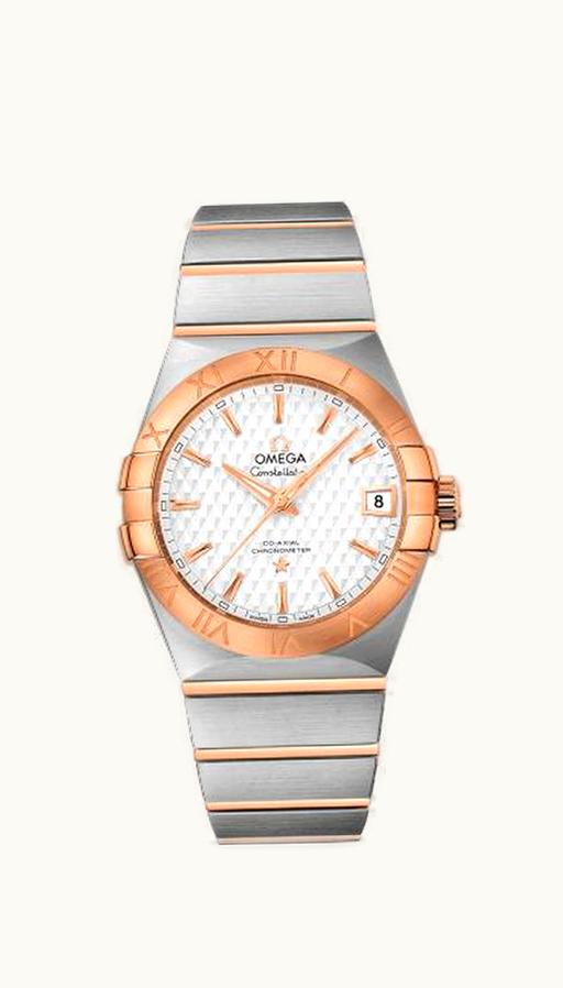 Omega Constellation Co-Axial 38 Stainless Steel / Red Gold / Silver Lozenge