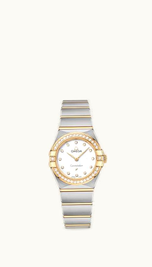 Omega Constellation Manhattan 25 Quartz Stainless Steel / Yellow Gold / MOP / Diamond