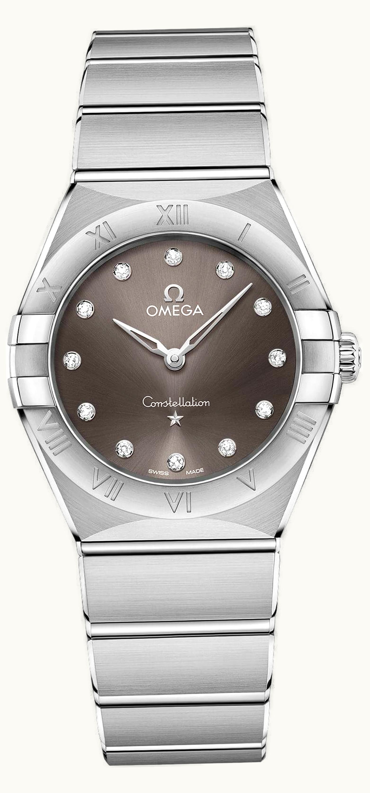 Omega Constellation Manhattan 28 Quartz Stainless Steel / Grey - Diamond