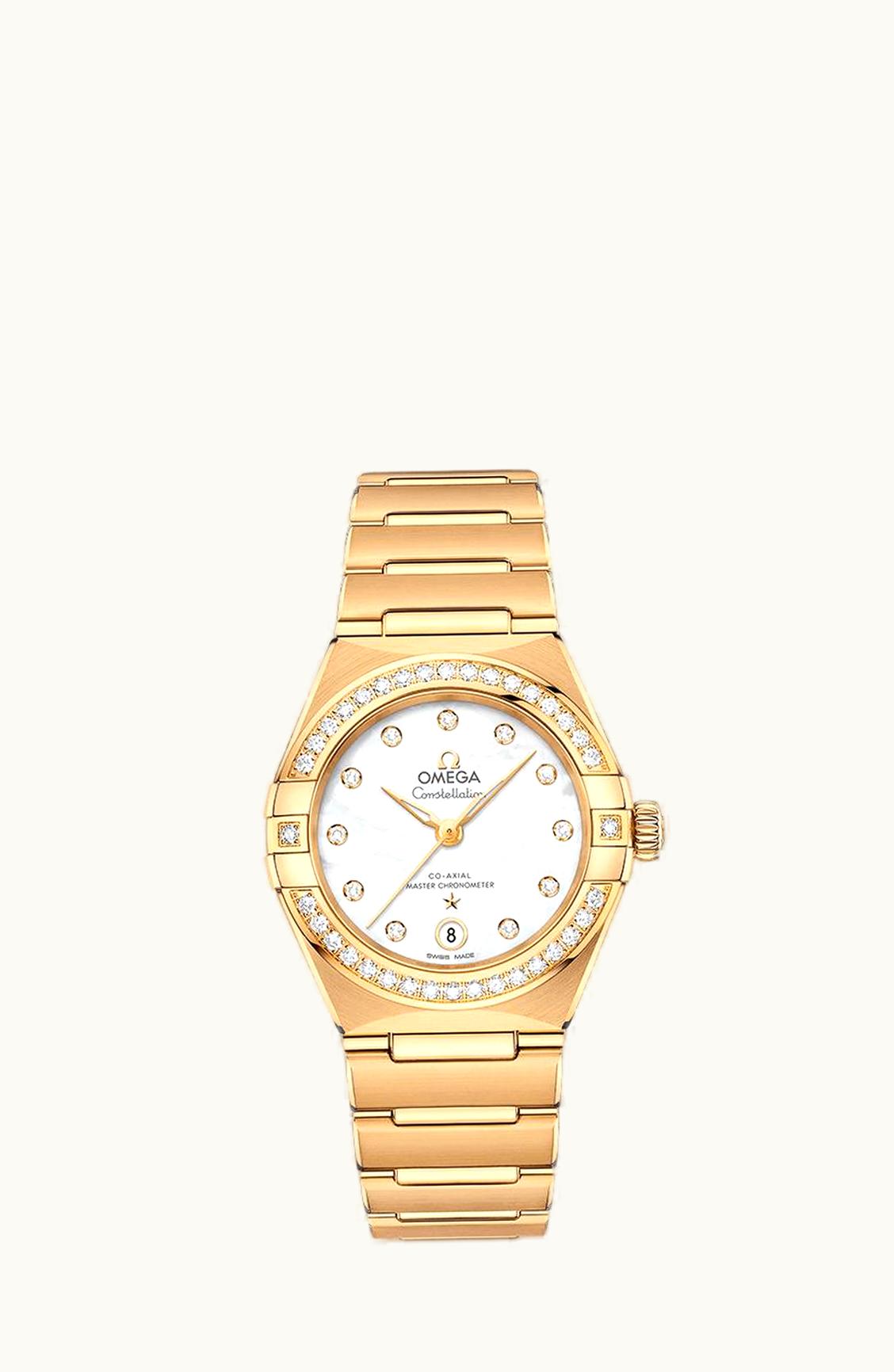 Omega Constellation Manhattan 29 Co-Axial Master Chronometer Yellow Gold / MOP / Diamond