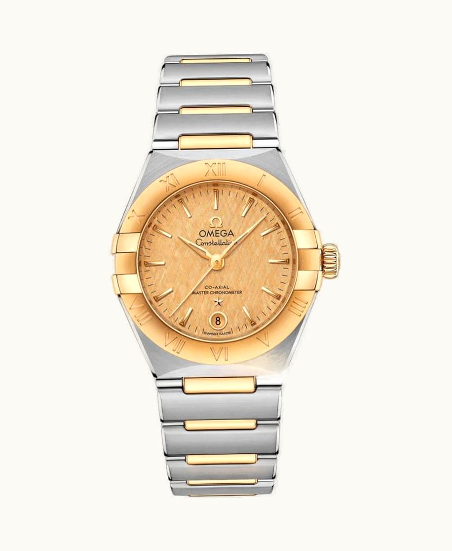 Omega Constellation Manhattan 29 Co-Axial Master Chronometer Stainless Steel / Yellow Gold / Champagne Silk