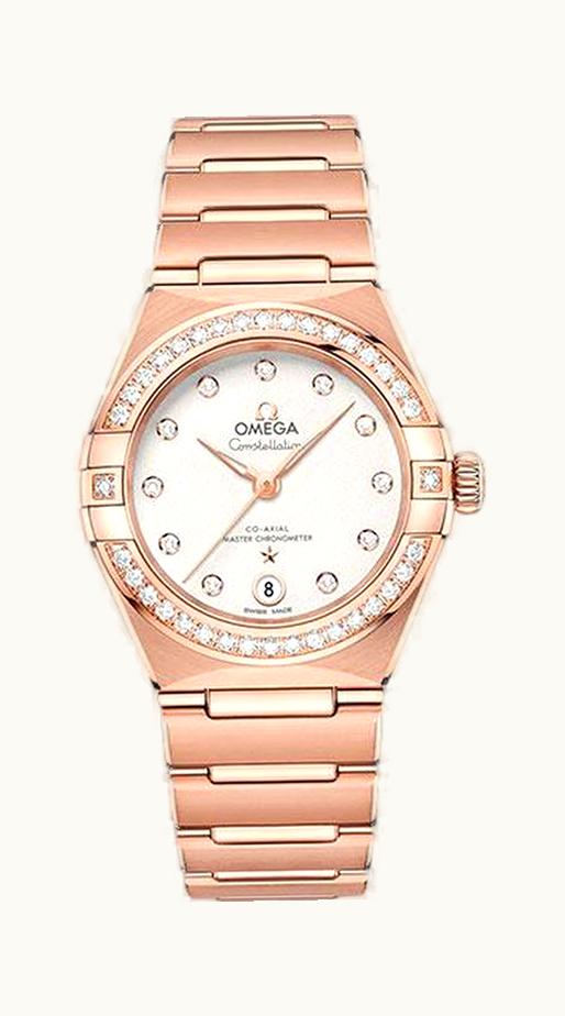 Omega Constellation Manhattan 29 Co-Axial Master Chronometer Sedna Gold / Silver / Diamond