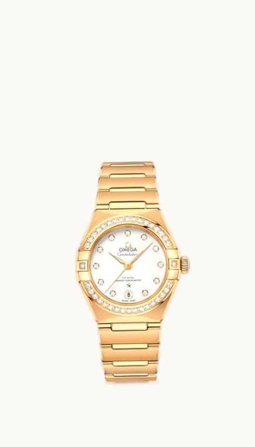 Omega Constellation Manhattan 29 Co-Axial Master Chronometer Yellow Gold / Silver /Diamond