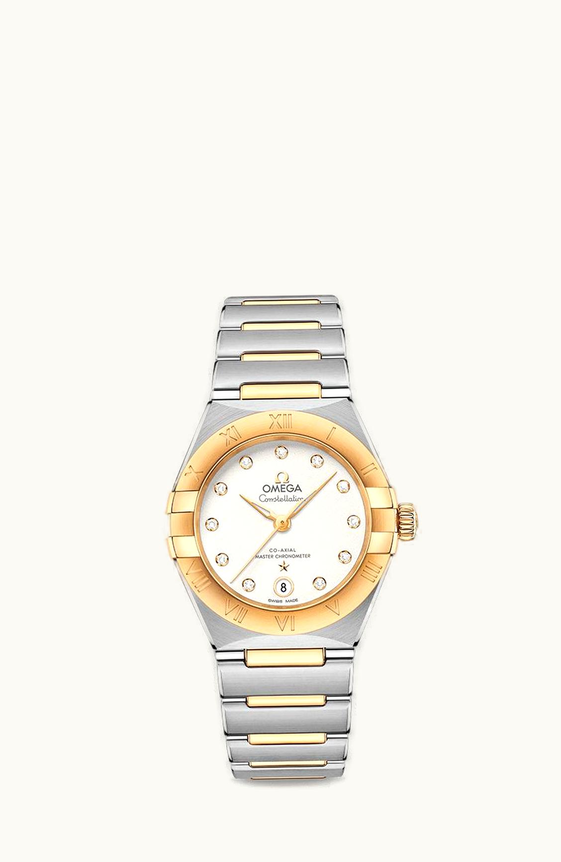 Omega Constellation Manhattan 29 Co-Axial Master Chronometer Stainless Steel / Yellow Gold / Silver Diamond