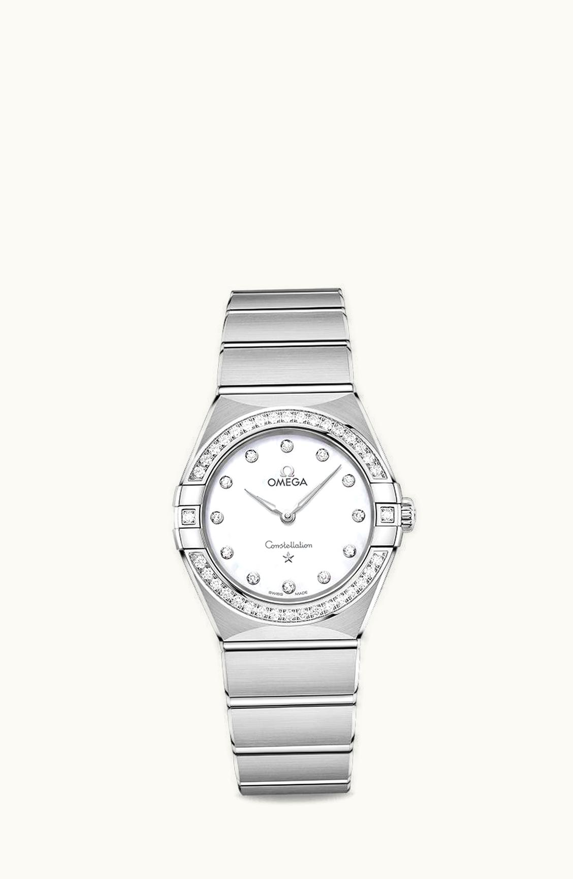 Omega Constellation Manhattan 28 Quartz Stainless Steel / MOP / Diamond