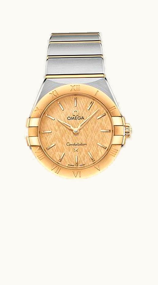 Omega Constellation Manhattan 28 Quartz Stainless Steel / Yellow Gold / Champagne Silk