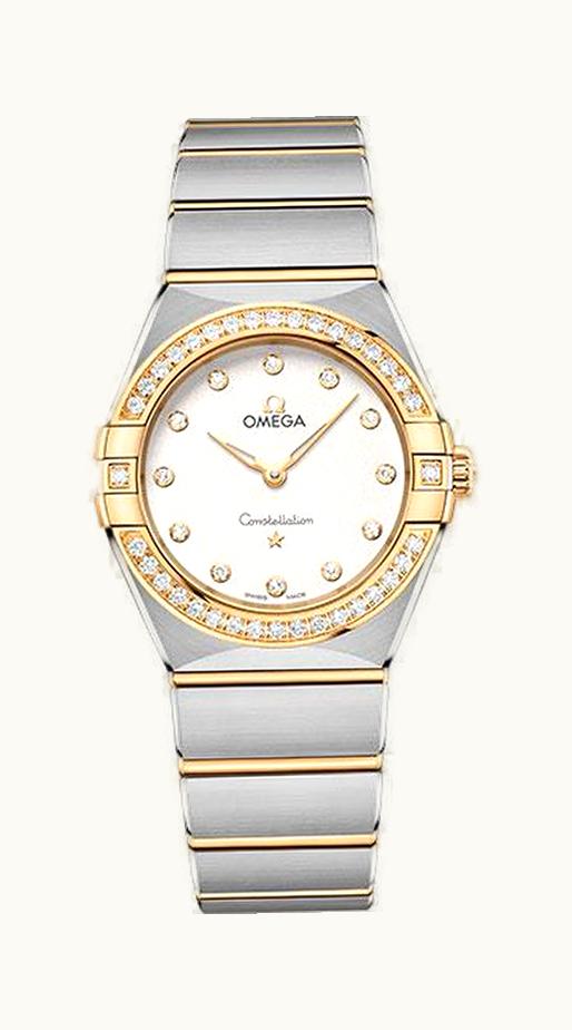 Omega Constellation Manhattan 28 Quartz Stainless Steel / Yellow Gold / Silver Diamond / Diamond