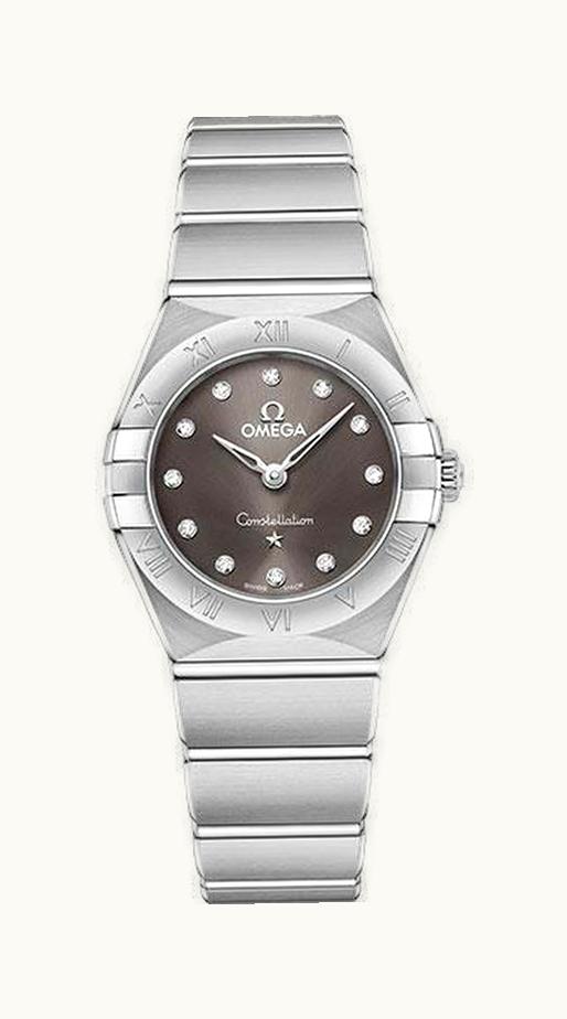 Omega Constellation Manhattan 25 Quartz Stainless Steel / Grey Diamond