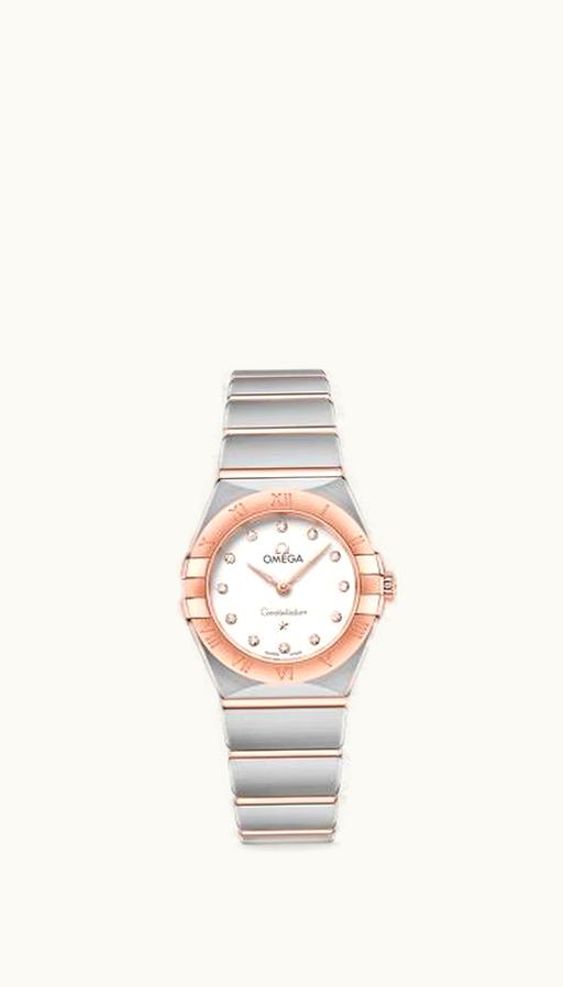 Omega Constellation Manhattan 25 Quartz Stainless Steel / Sedna Gold / Silver - Diamond