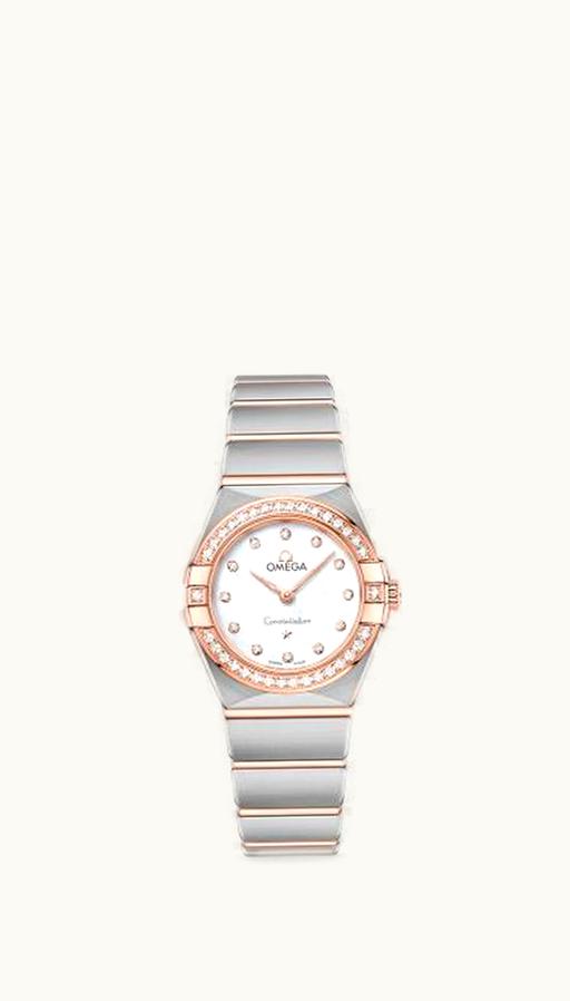 Omega Constellation Manhattan 25 Quartz Stainless Steel / Sedna Gold / MOP / Diamond