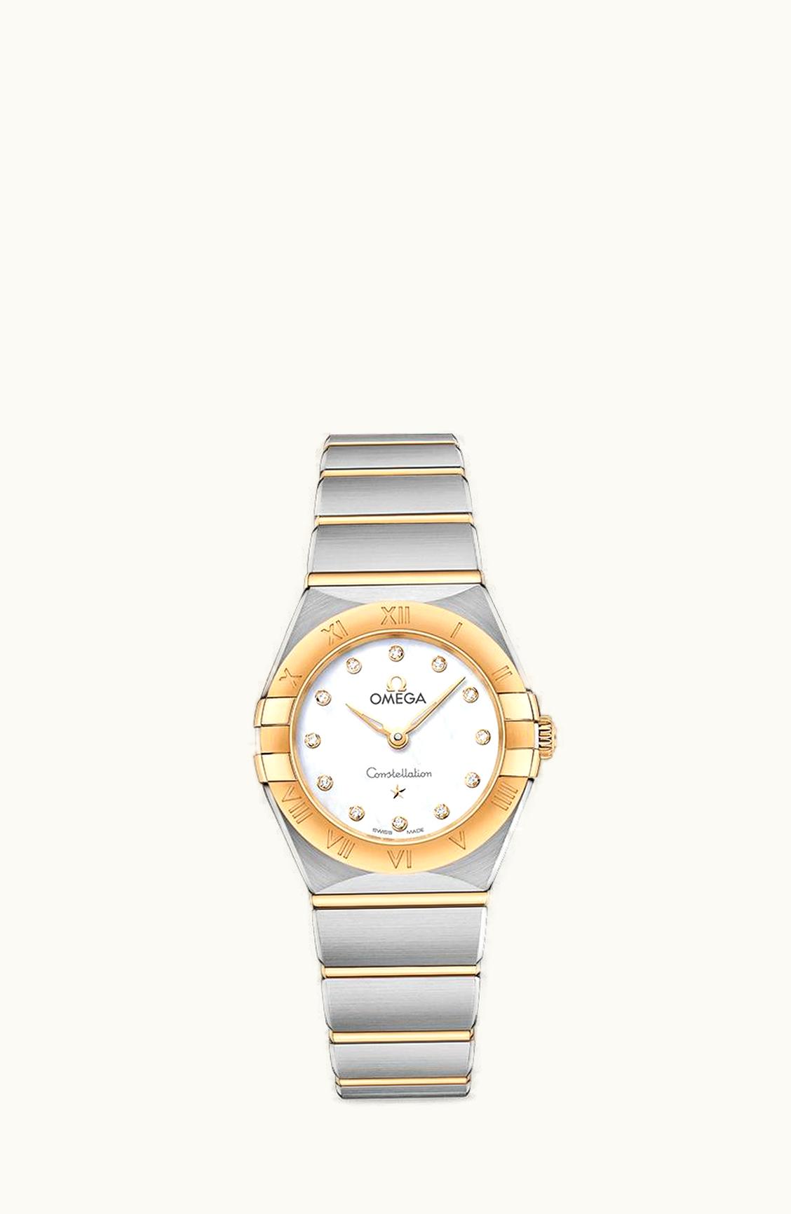 Omega Constellation Manhattan 25 Quartz Stainless Steel / Yellow Gold / MOP