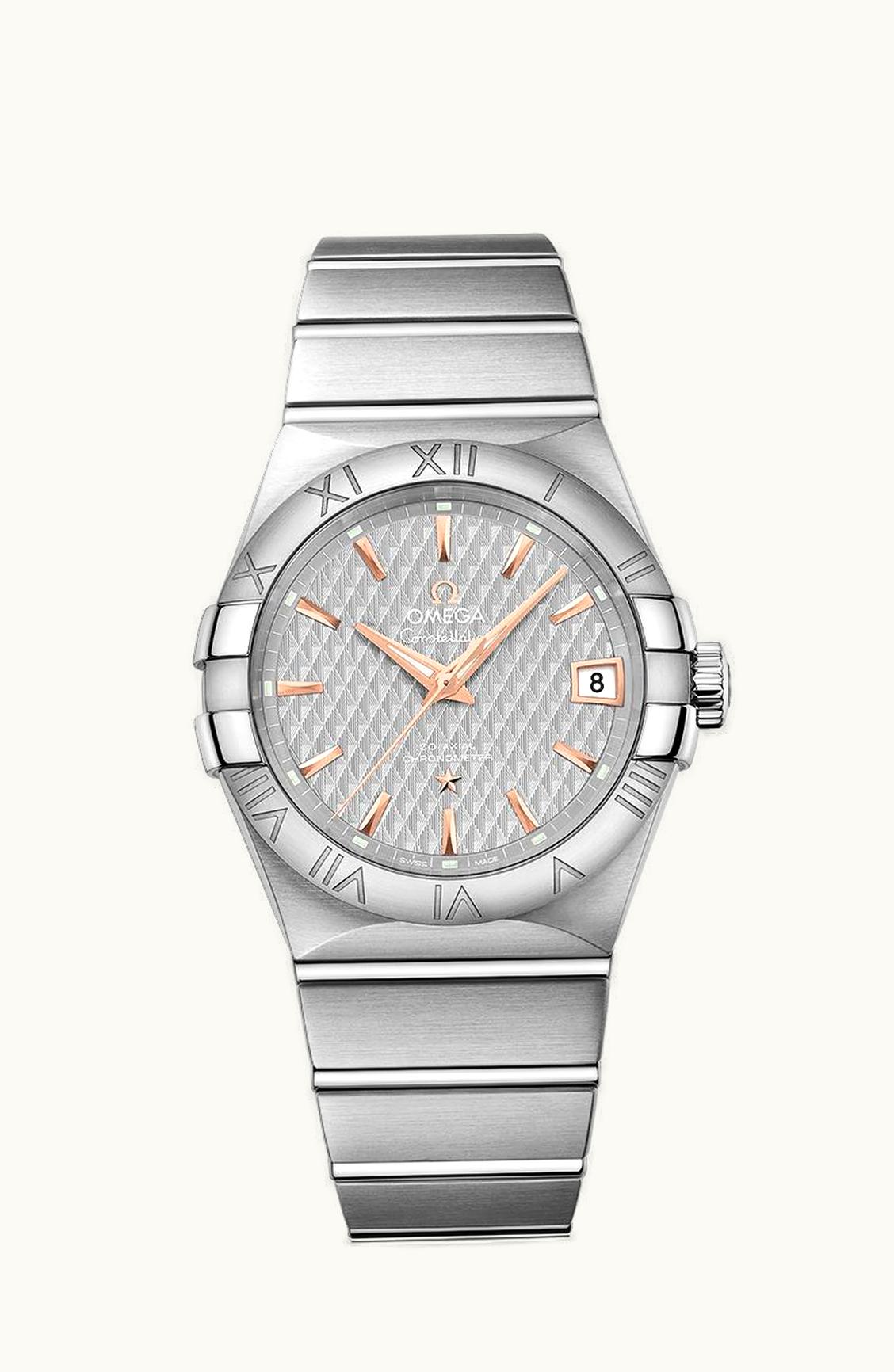 Omega Constellation Co-Axial 38 Stainless Steel / Grey Lozenge