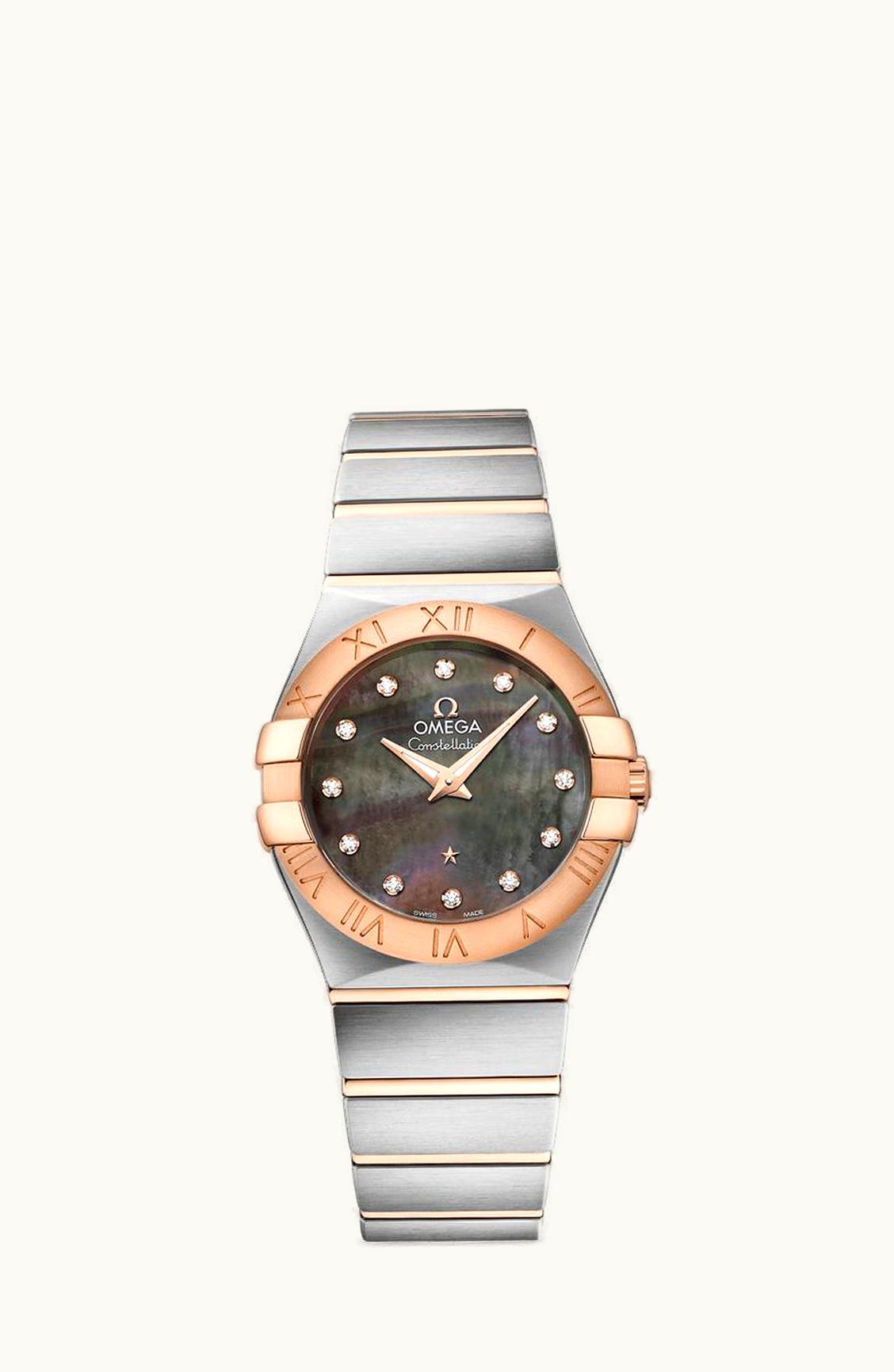 Omega Constellation Quartz 27 Brushed Stainless Steel / Red Gold / Tahiti MOP
