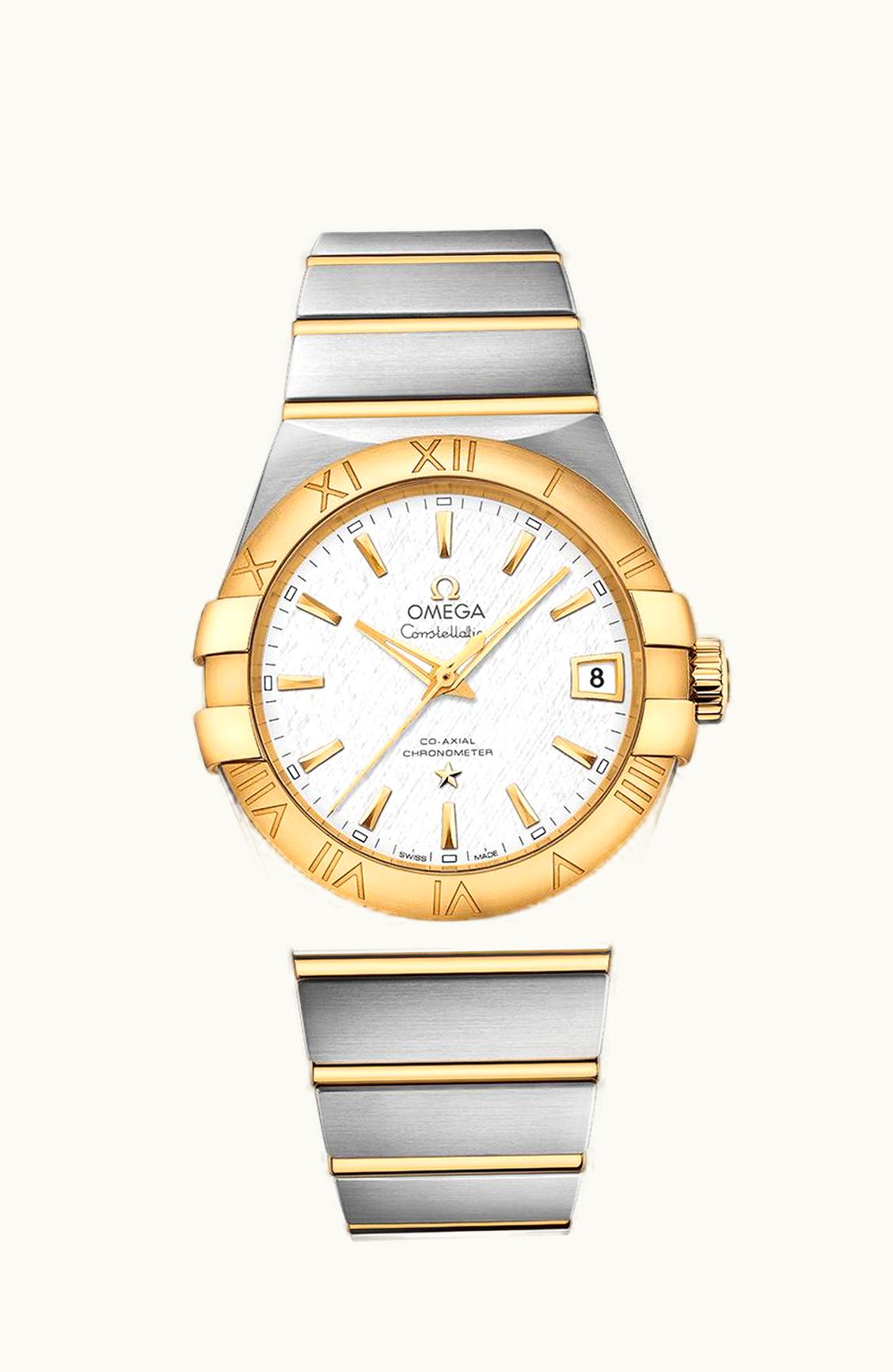 Omega Constellation Co-Axial 38 Stainless Steel / Yellow Gold / Silver Slik