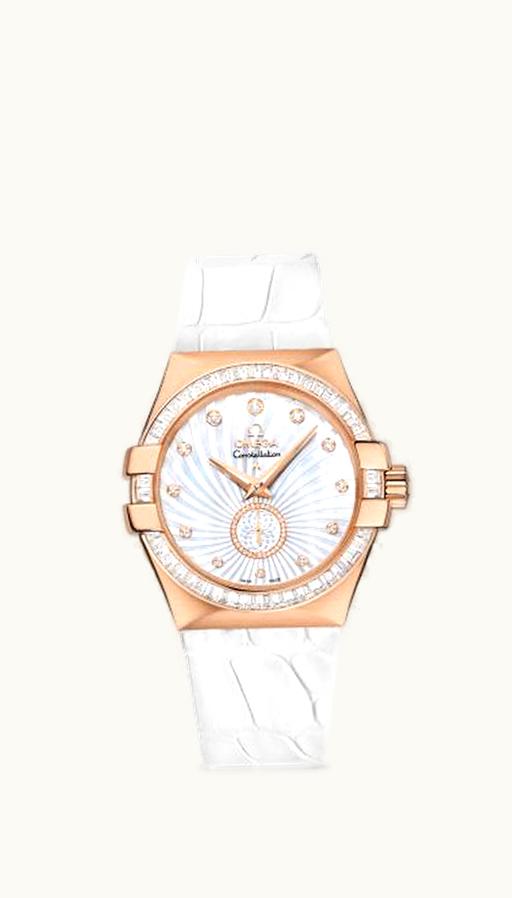 Omega Constellation Co-Axial 35 Small Seconds Red Gold / Diamond / MOP Supernova