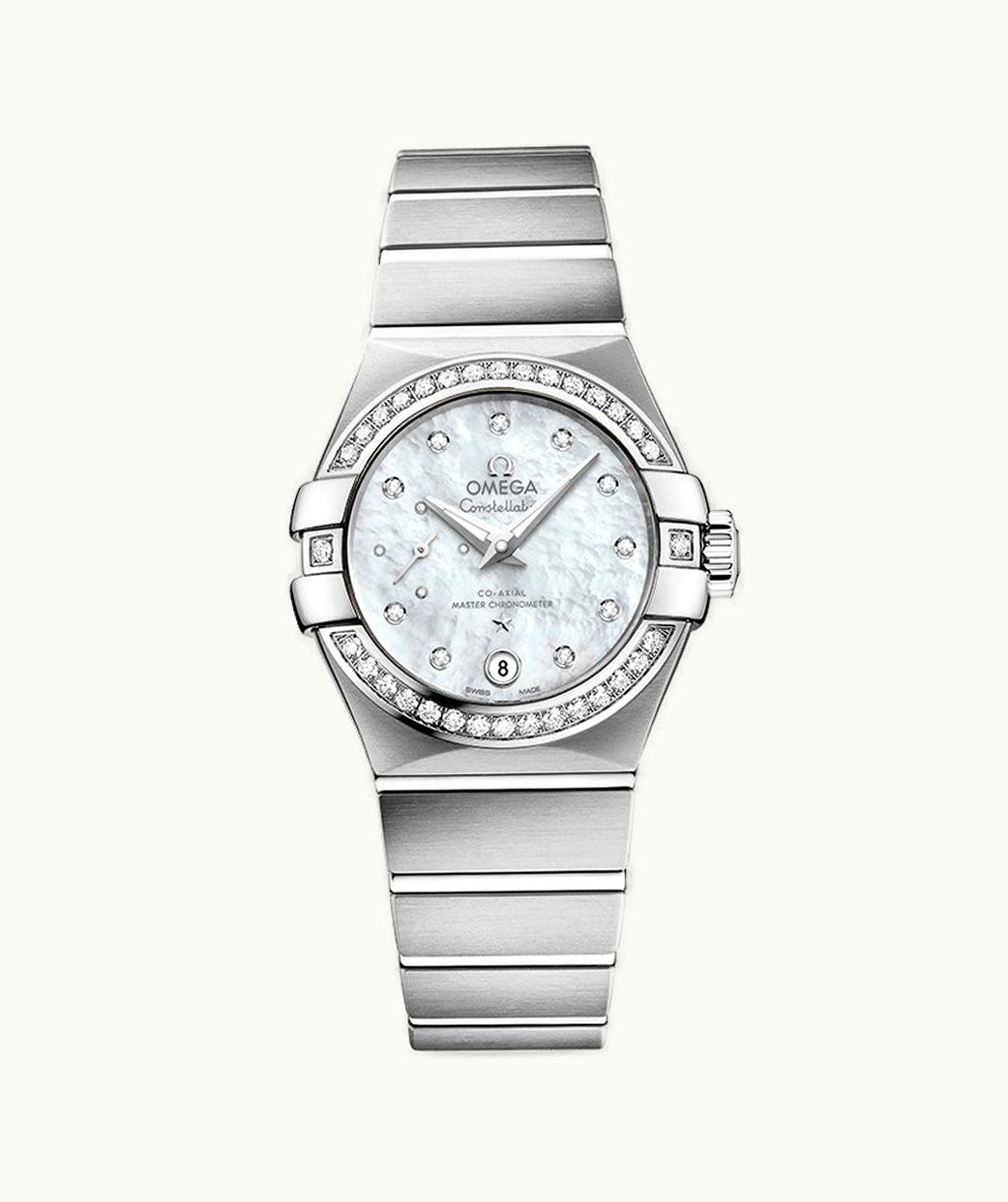 Omega Constellation Co‑Axial Master Chronometer 27 Small Seconds Stainless Steel / Diamond / MOP