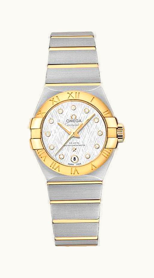 Omega Constellation Co-Axial Master Chronometer 27 Stainless Steel / Yellow Gold / Silver Silk-Diamond