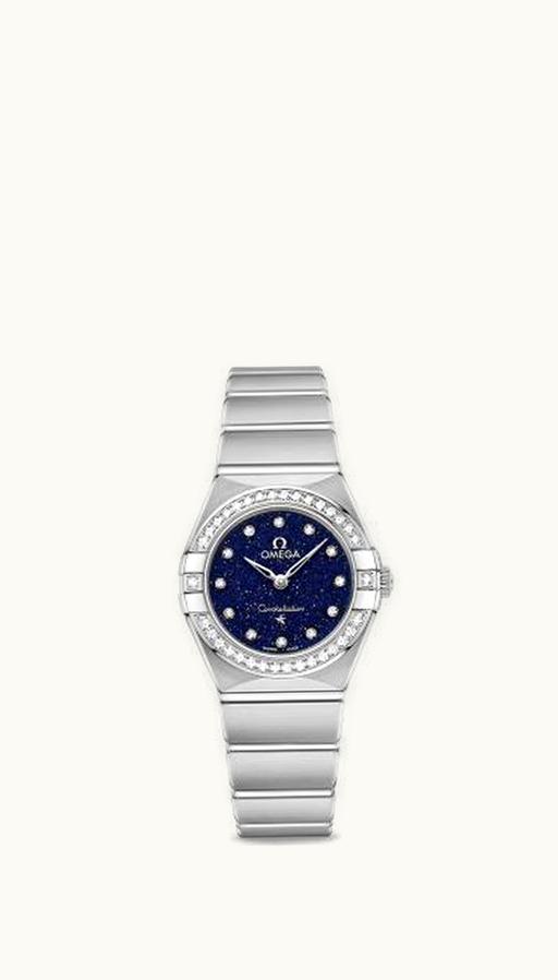 Omega Constellation Manhattan 25 Quartz Stainless Steel / Aventurine / Diamond