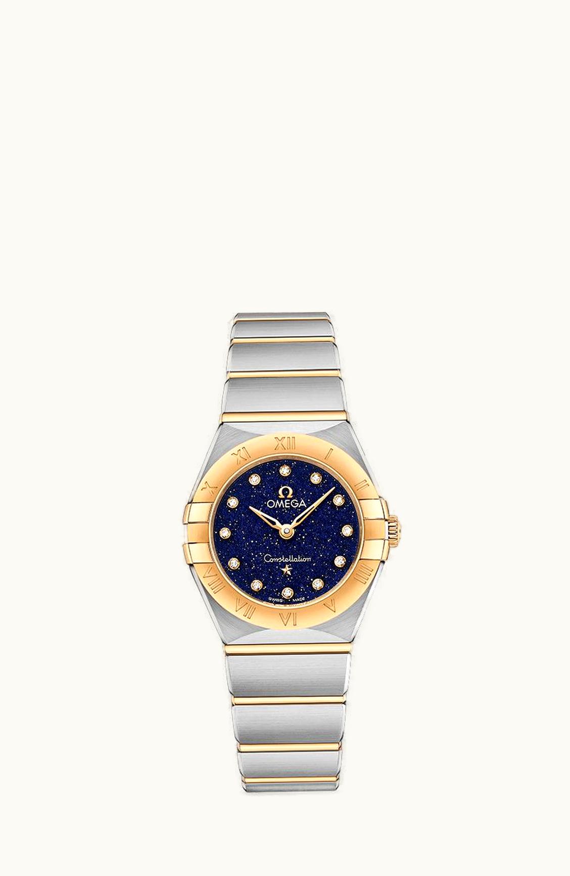 Omega Constellation Manhattan 25 Quartz Stainless Steel / Yellow Gold / Aventurine