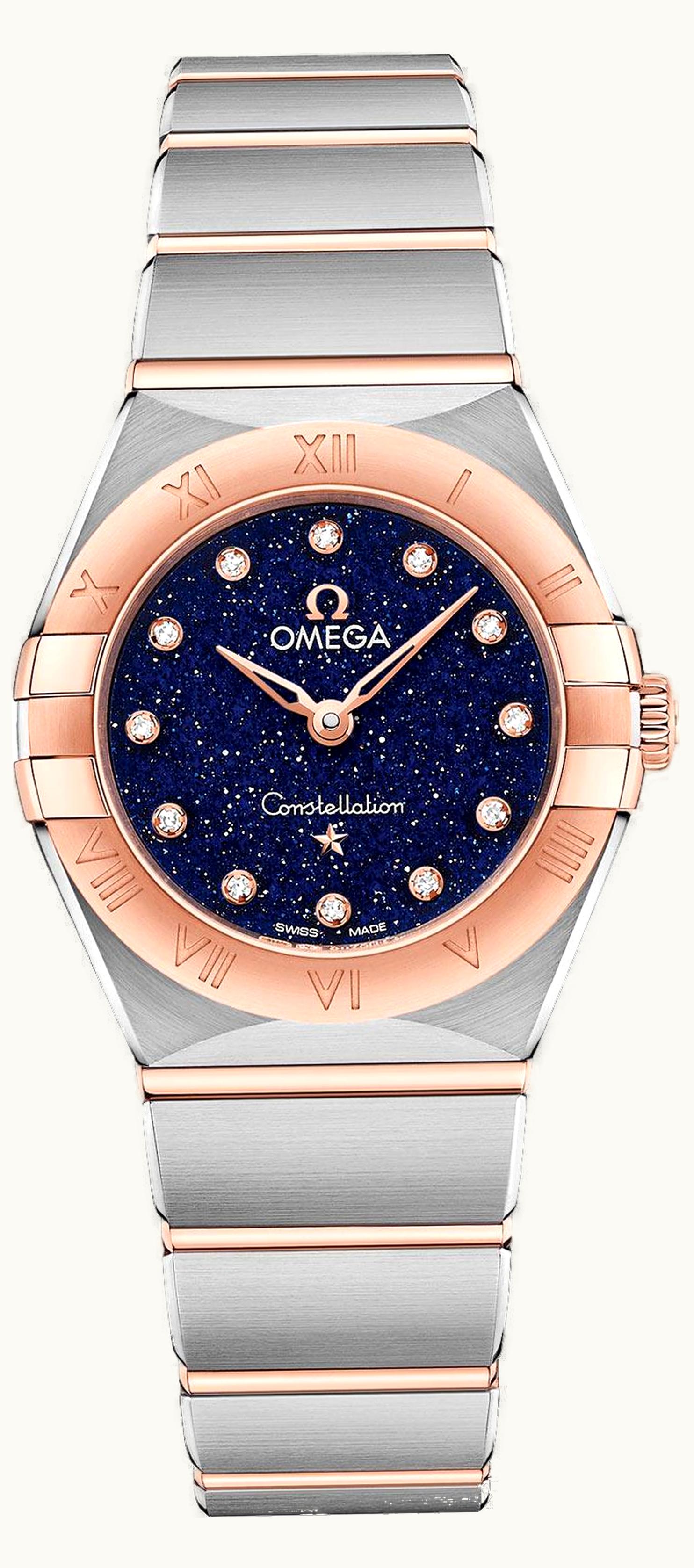 Omega Constellation Manhattan 25 Quartz Stainless Steel / Sedna Gold / Aventurine