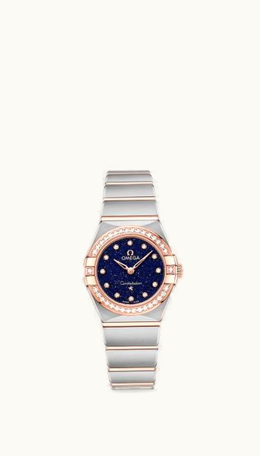 Omega Constellation Manhattan 25 Quartz Stainless Steel / Sedna Gold / Aventurine / Diamond