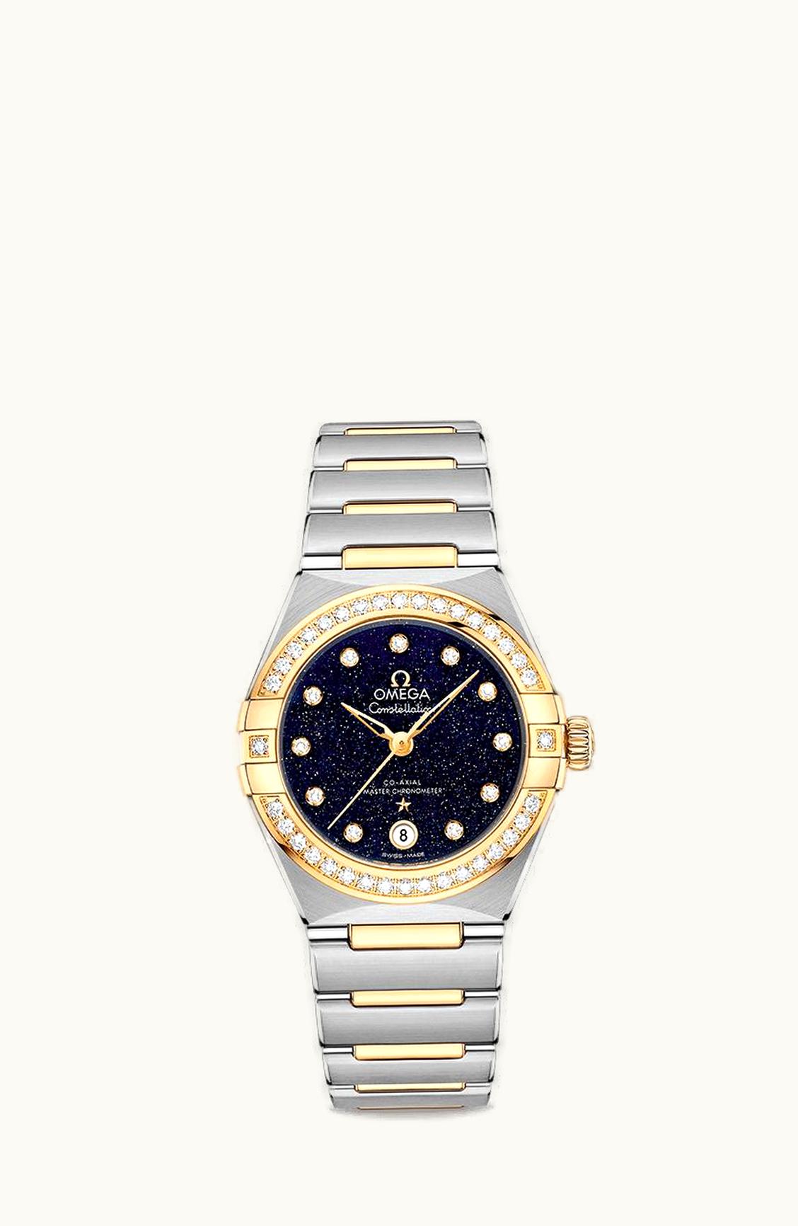 Omega Constellation Manhattan 29 Co-Axial Master Chronometer Stainless Steel / Yellow Gold / Aventurine / Diamond