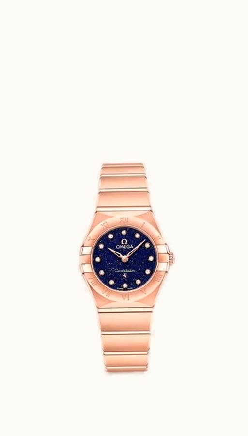 Omega Constellation Manhattan 25 Quartz Sedna Gold / Aventurine