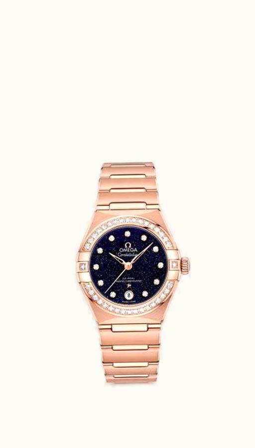 Omega Constellation Manhattan 29 Co-Axial Master Chronometer Sedna Gold / Aventurine / Diamond