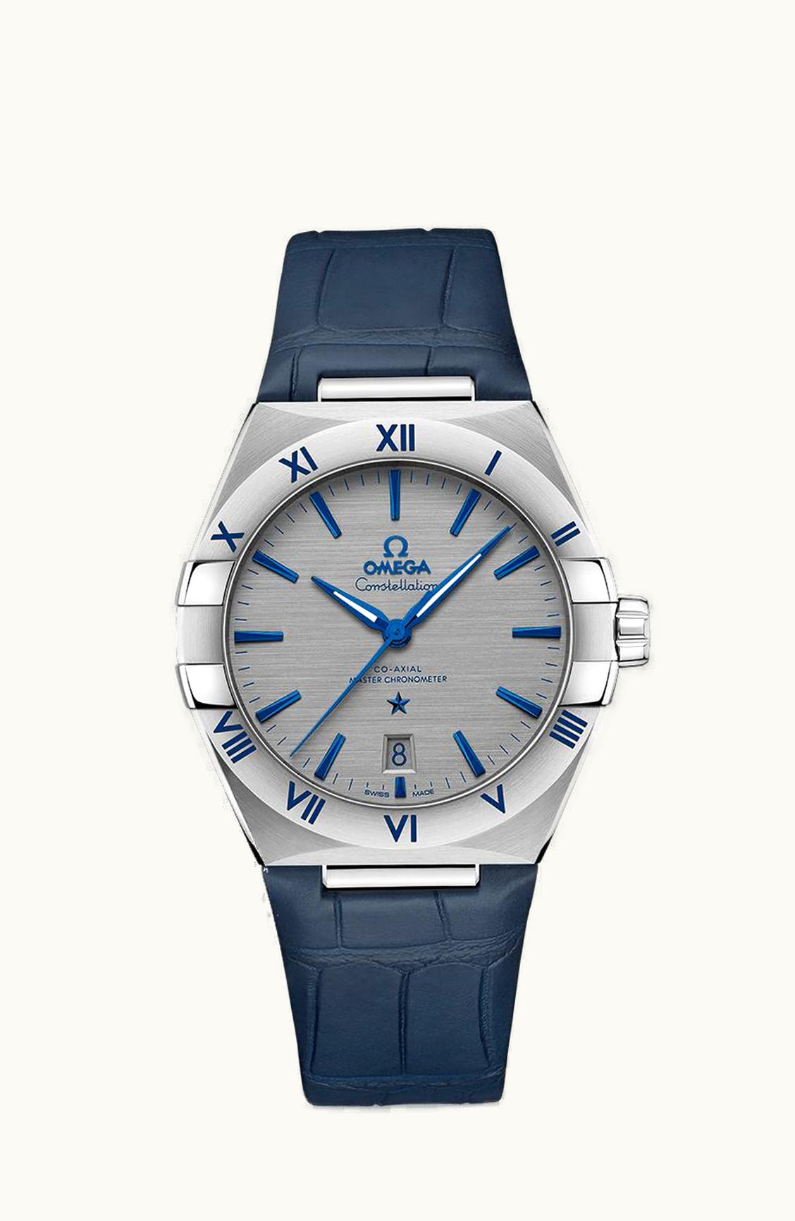 Omega Constellation Master Chronometer 39 Stainless Steel / Grey / Alligator