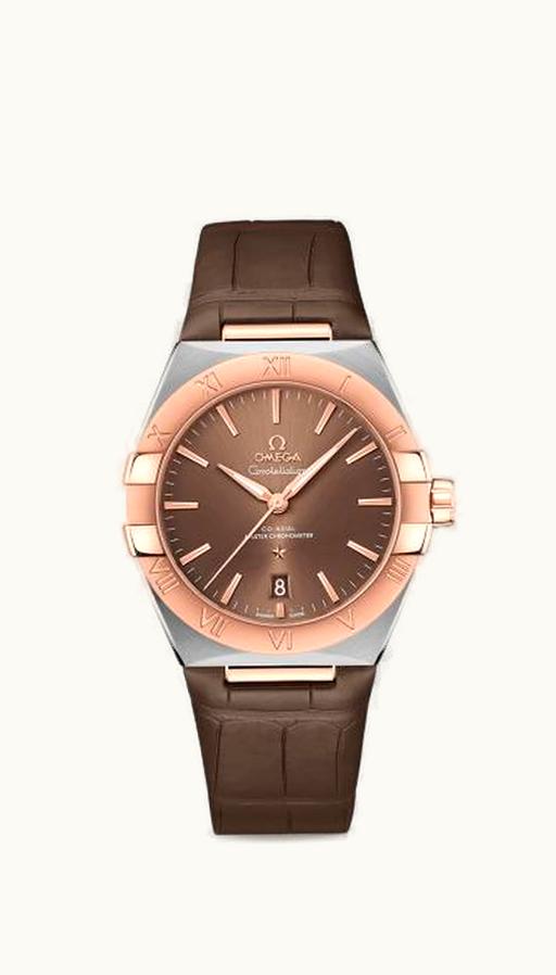 Omega Constellation Master Chronometer 39 Stainless Steel / Sedna / Brown / Alligator