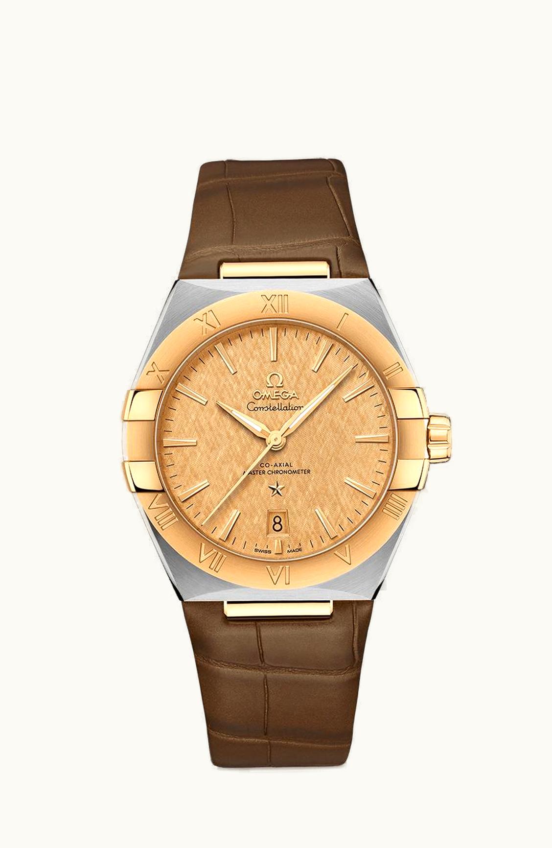Omega Constellation Master Chronometer 39 Stainless Steel / Yellow Gold / Champagne / Alligator