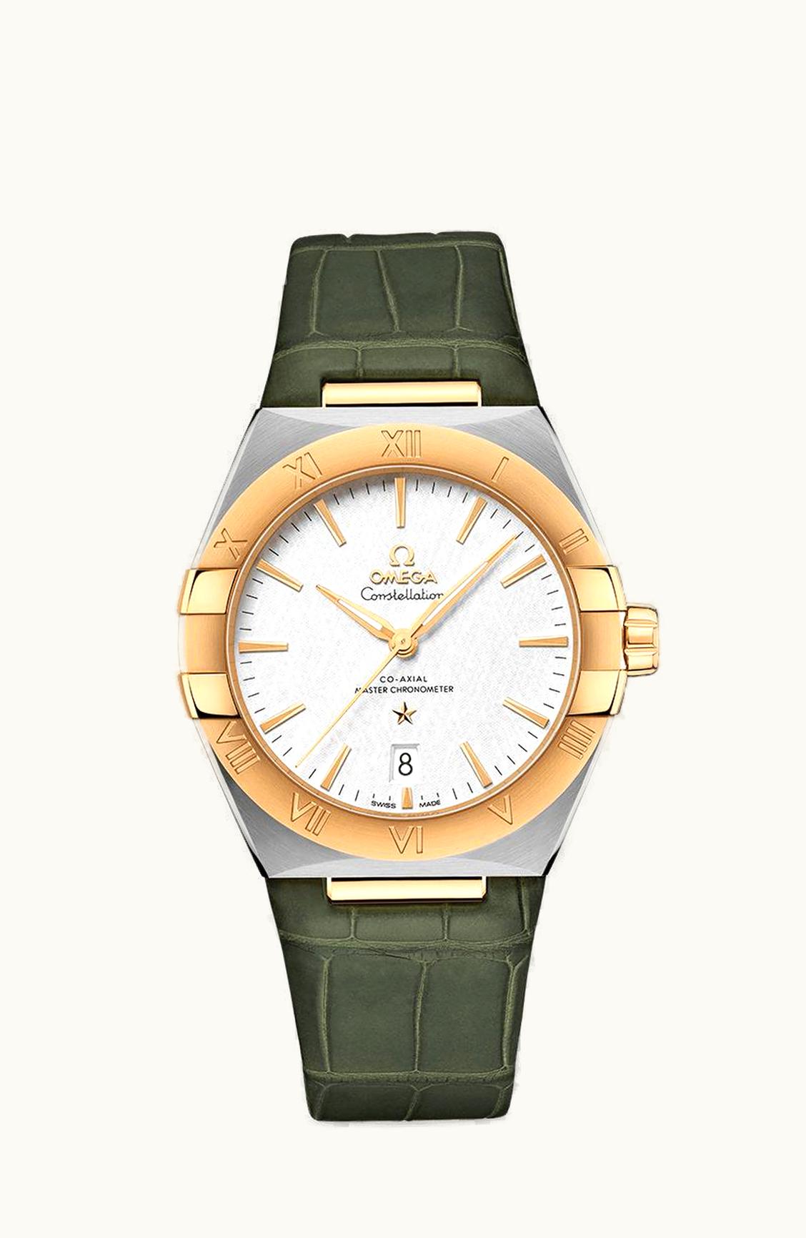 Omega Constellation Master Chronometer 39 Stainless Steel / Yellow Gold / Silver / Alligator
