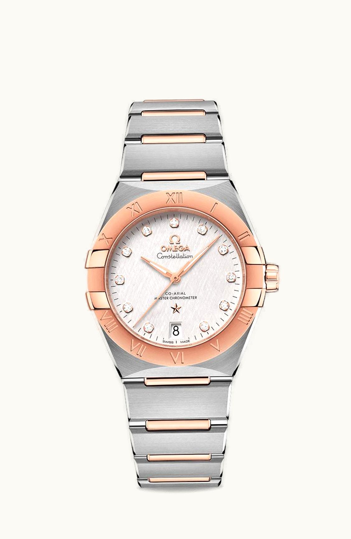 Omega Constellation Master Chronometer 36 Stainless Steel / Sedna / Silver - Diamond / Bracelet