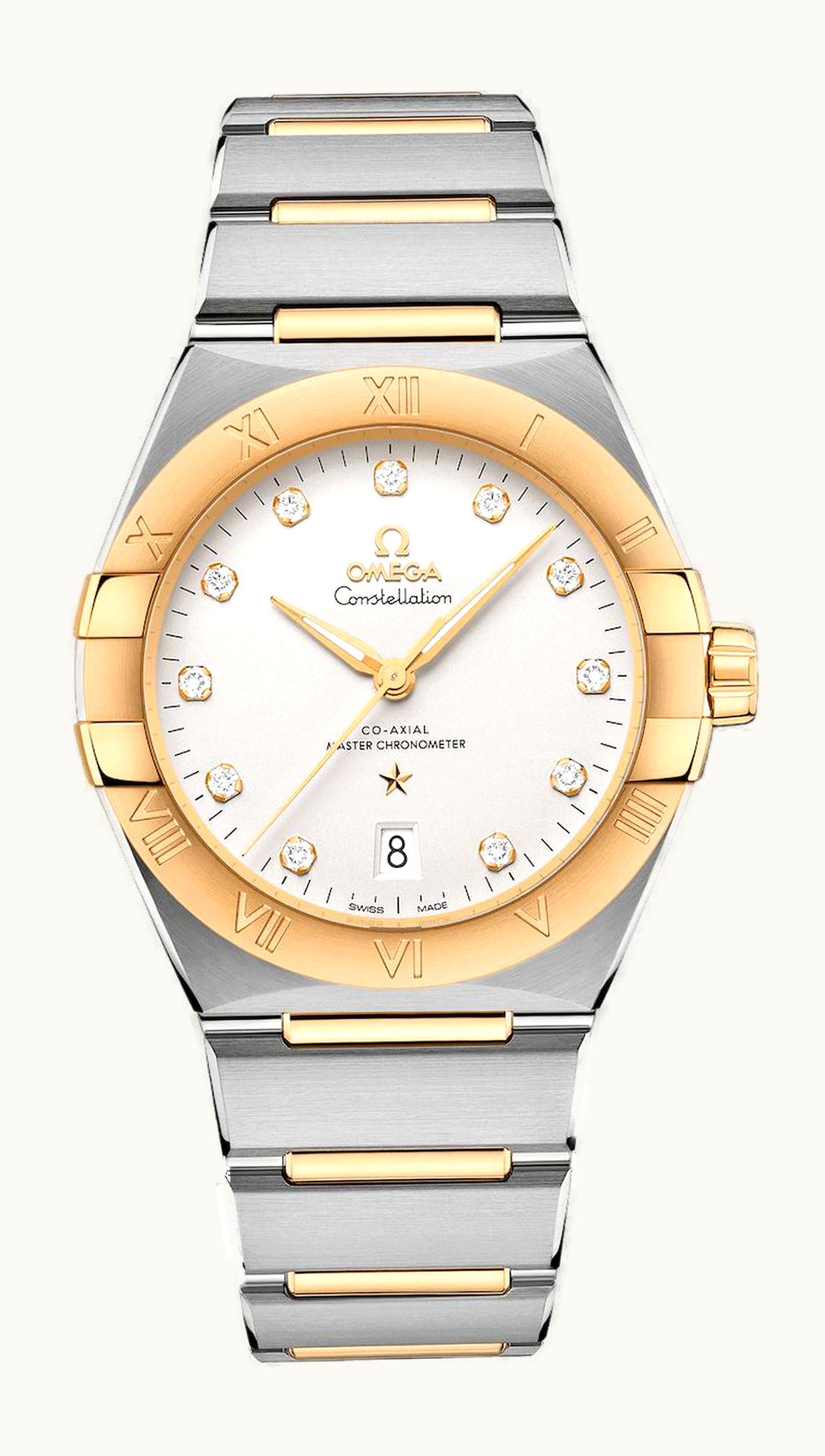 Omega Constellation Master Chronometer 39 Stainless Steel / Yellow Gold / Silver / Bracelet