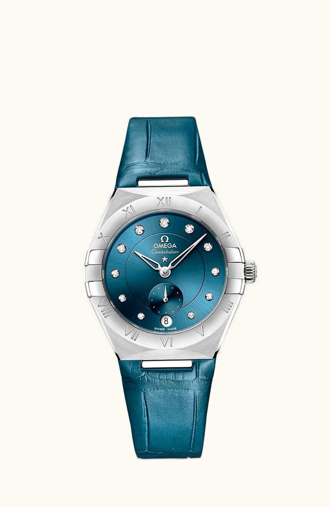 Omega Constellation Master Chronometer Small Seconds 34 Stainless Steel / Blue - Diamond