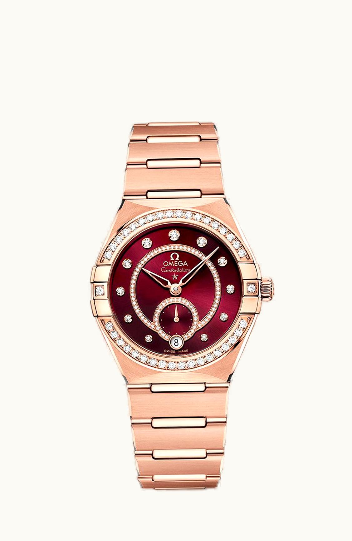 Omega Constellation Master Chronometer Small Seconds 34 Sedna Gold / Diamond / Black / Bracelet