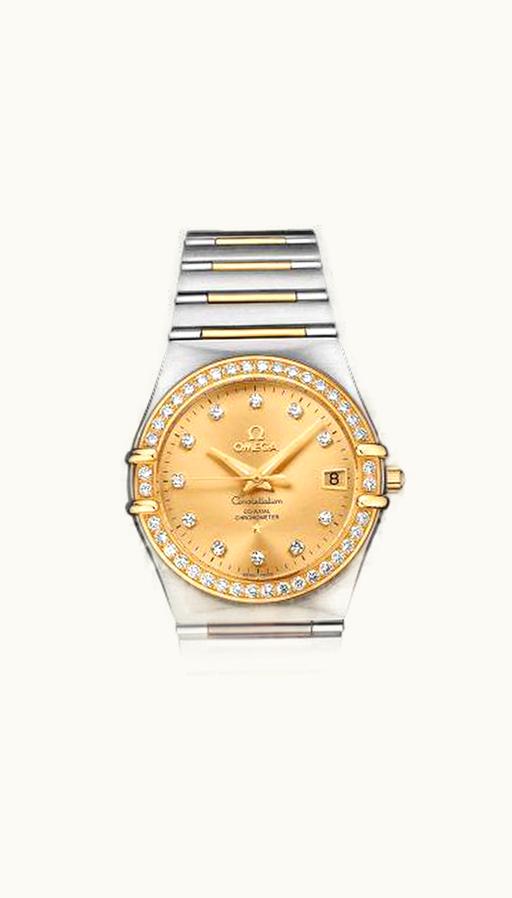 Omega Constellation Automatic 36 Stainless Steel / Yellow Gold / Diamond / Champagne / 160 Years