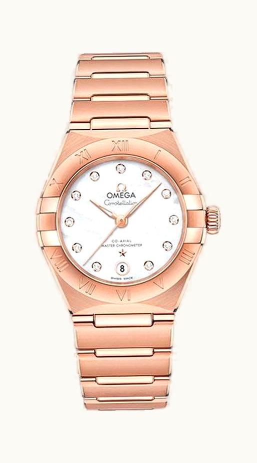 Omega Constellation Manhattan 29 Co-Axial Master Chronometer Sedna Gold / Diamond / MOP